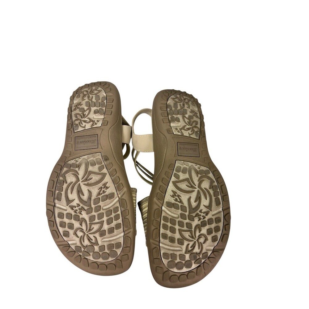 Skechers Reggae Slim Womens Slingback Sandals Beige Memory Foam Size 7 - Picture 6 of 6